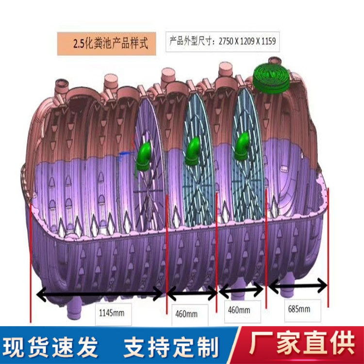 铜川三格化粪池 农村改厕化粪池 塑料化粪池价格 化粪池厂家 厂家直销