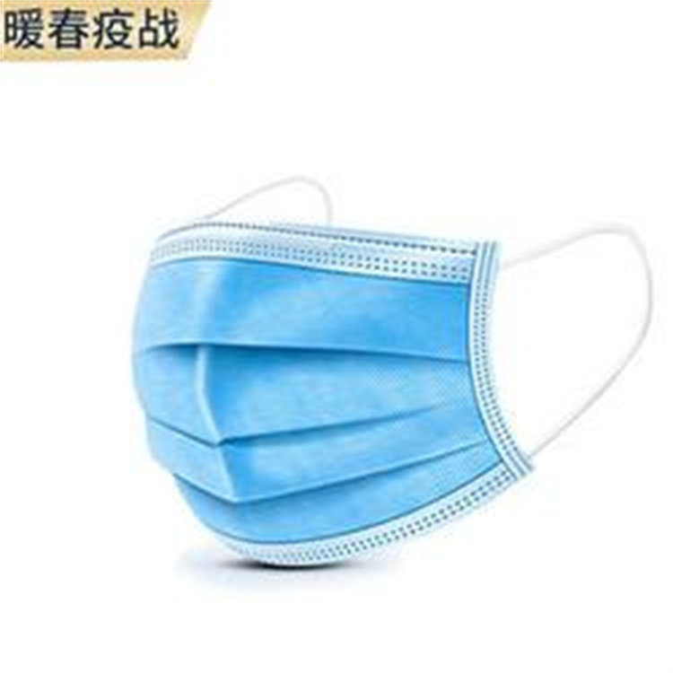 无纺布无印花 湖南一次性口罩  蓝色男女通用口罩  防尘透气防晒