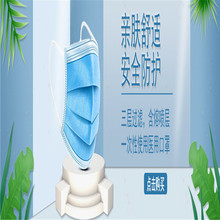 湖南一次性口罩民用  佑华工厂直销 蓝色现货 
