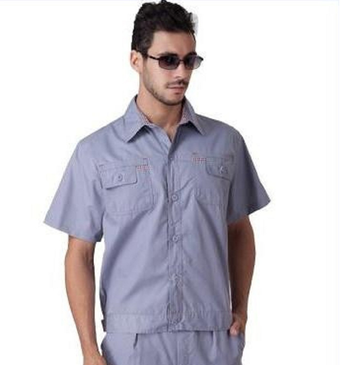 苏州新款夏季工作服套装 工装厂服 半袖劳保工程服 