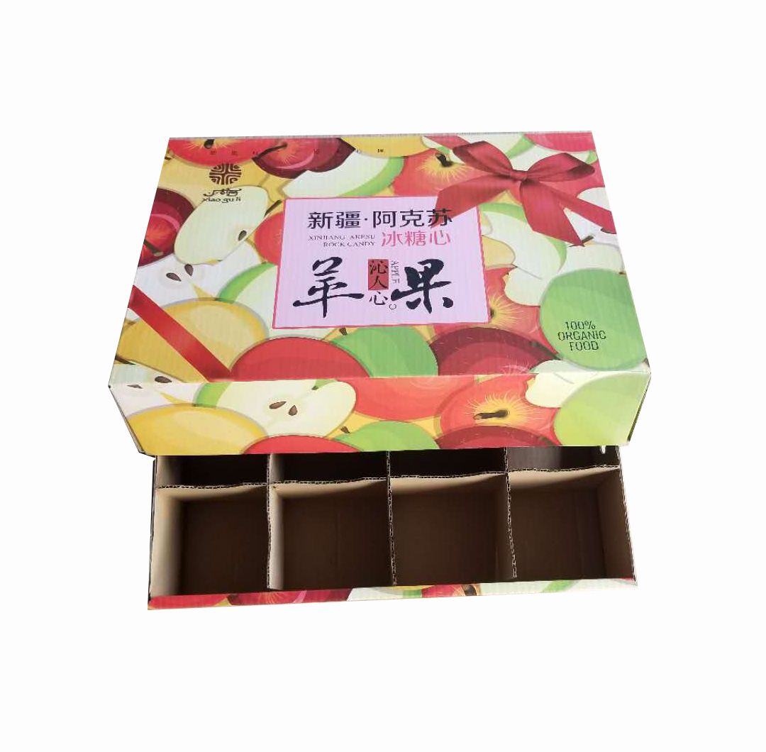  农产品 水果礼品箱 纸质手提屋顶包装盒苹果香梨哈密瓜包装礼品盒   手提盒
