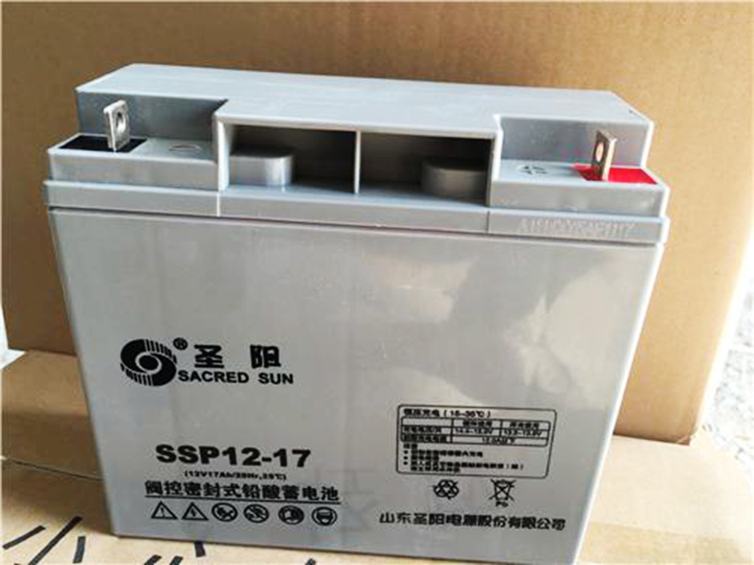 圣阳蓄电池SSP12-17阀控密封12V17AH精密仪器仪表监控UPS/EPS照明门禁应急专用电瓶
