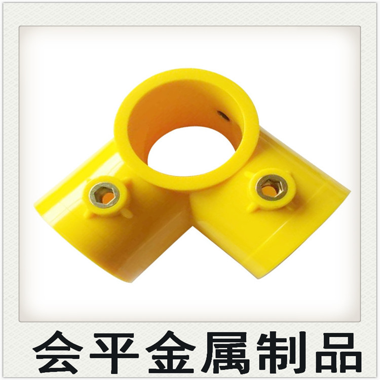 临时楼梯扶手连接管件 建筑工地塑料管件 工地楼梯扶手临时防护栏配件 直销