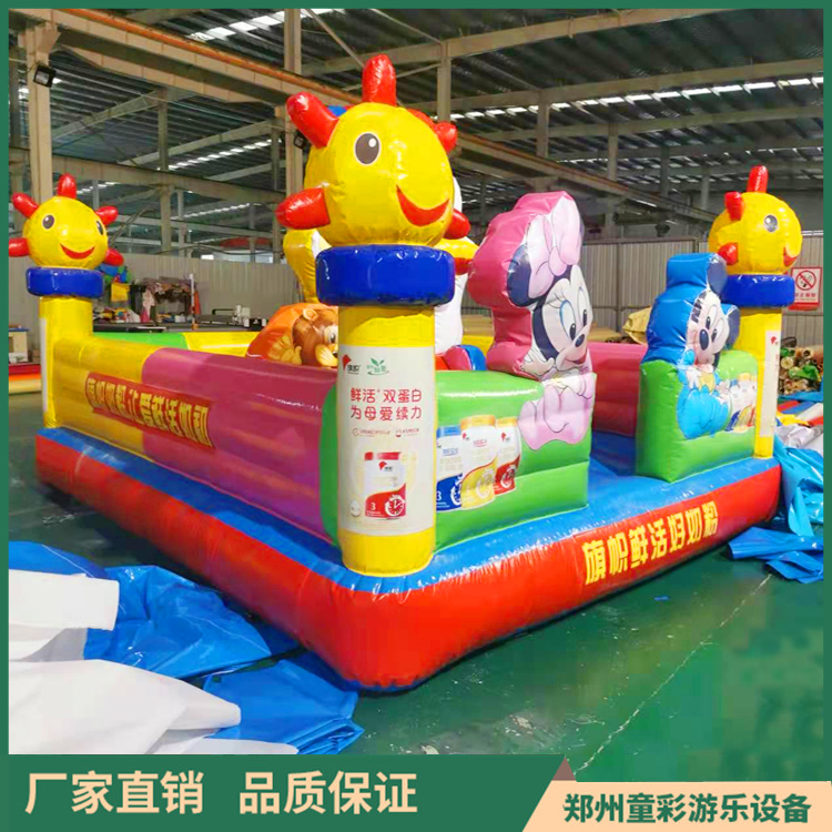 小黄人充气大滑梯 组合城堡玩具批发 大型户外气包陆地游乐设备