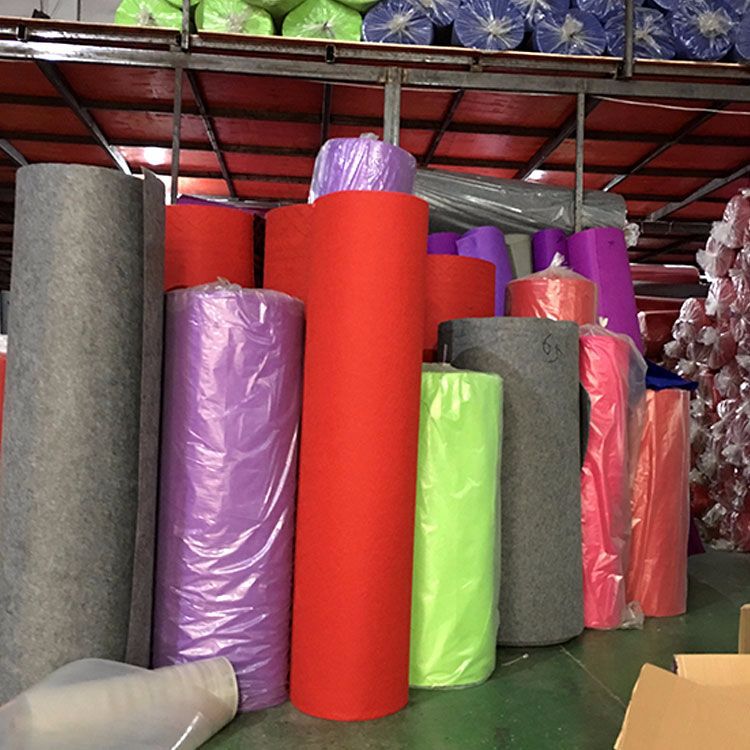彩色无纺布批发一次红地毯婚庆展会开业庆典礼无纺布红地毯地垫酒店红地毯