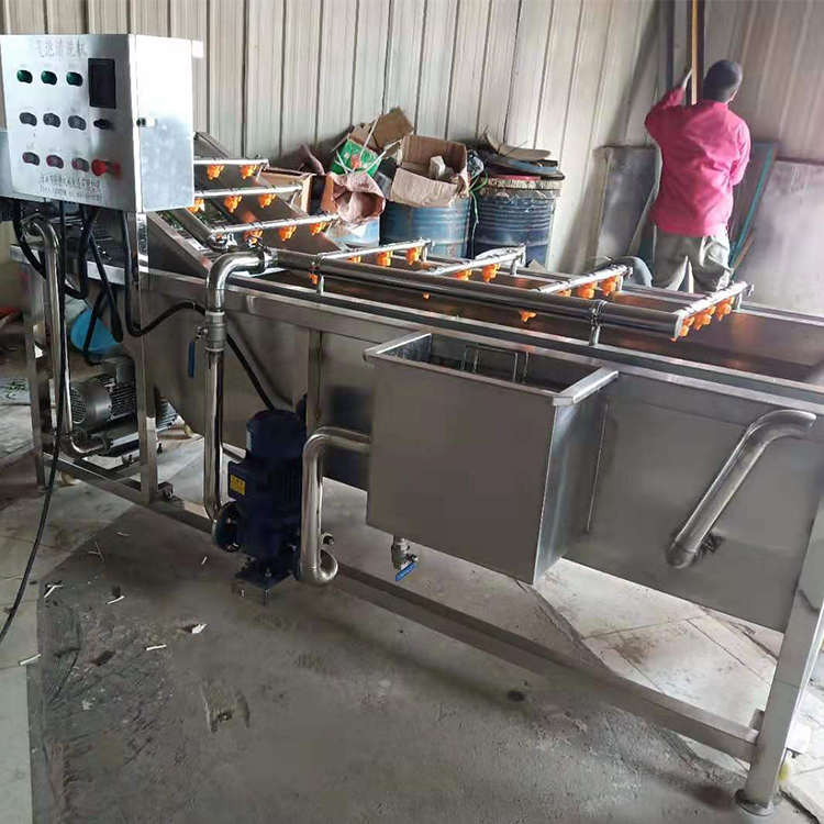 果蔬清洗机支持加工定制  操作简单  净菜加工成套设备