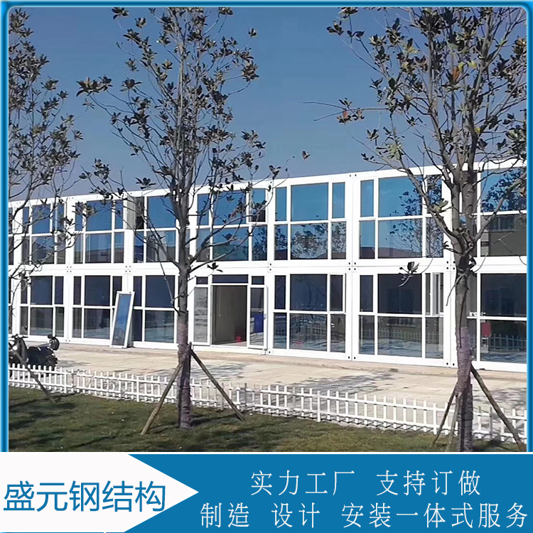  打包箱房建设商  上门设计安装   二层打包箱房加工  屋内设施全 方便居住