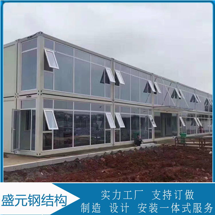 建筑工地打包箱办公室  打包箱房承建  防潮、防水、防火结实牢固