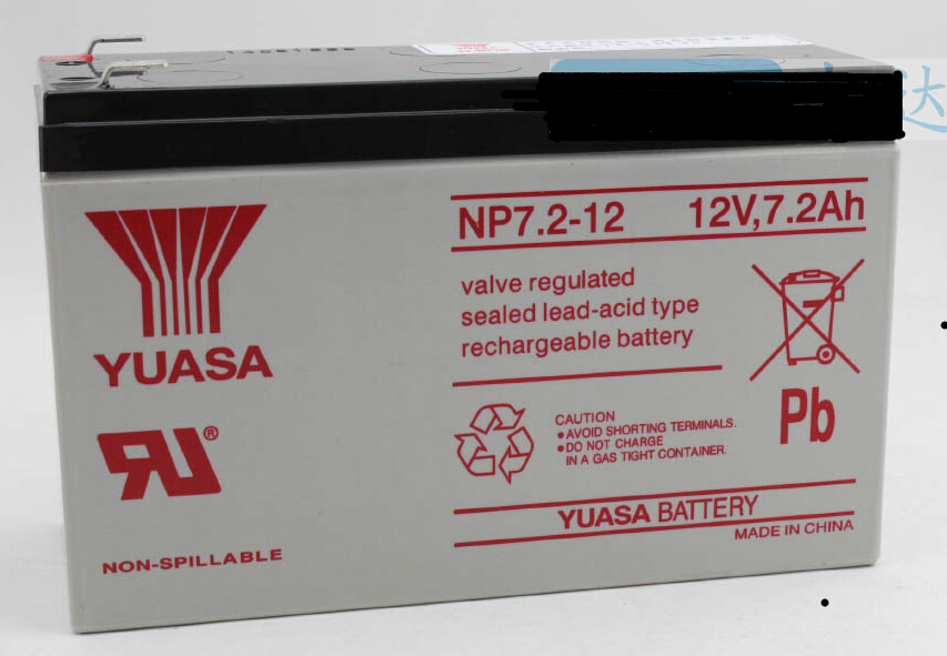 YUASA汤浅蓄电池NP7.2-12 12V7.2AH免维护UPS电源电梯服务器电池