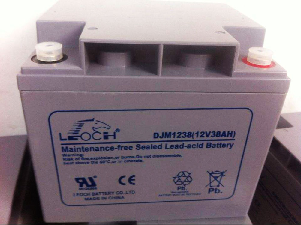 理士蓄电池12V38AH LEOCH电池DJM1238机房UPS直流屏机柜EPS发电站 电信设备