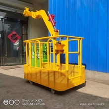 隆森双人吊车吊篮 360度自平衡吊篮 吊车吊篮高空安装广告