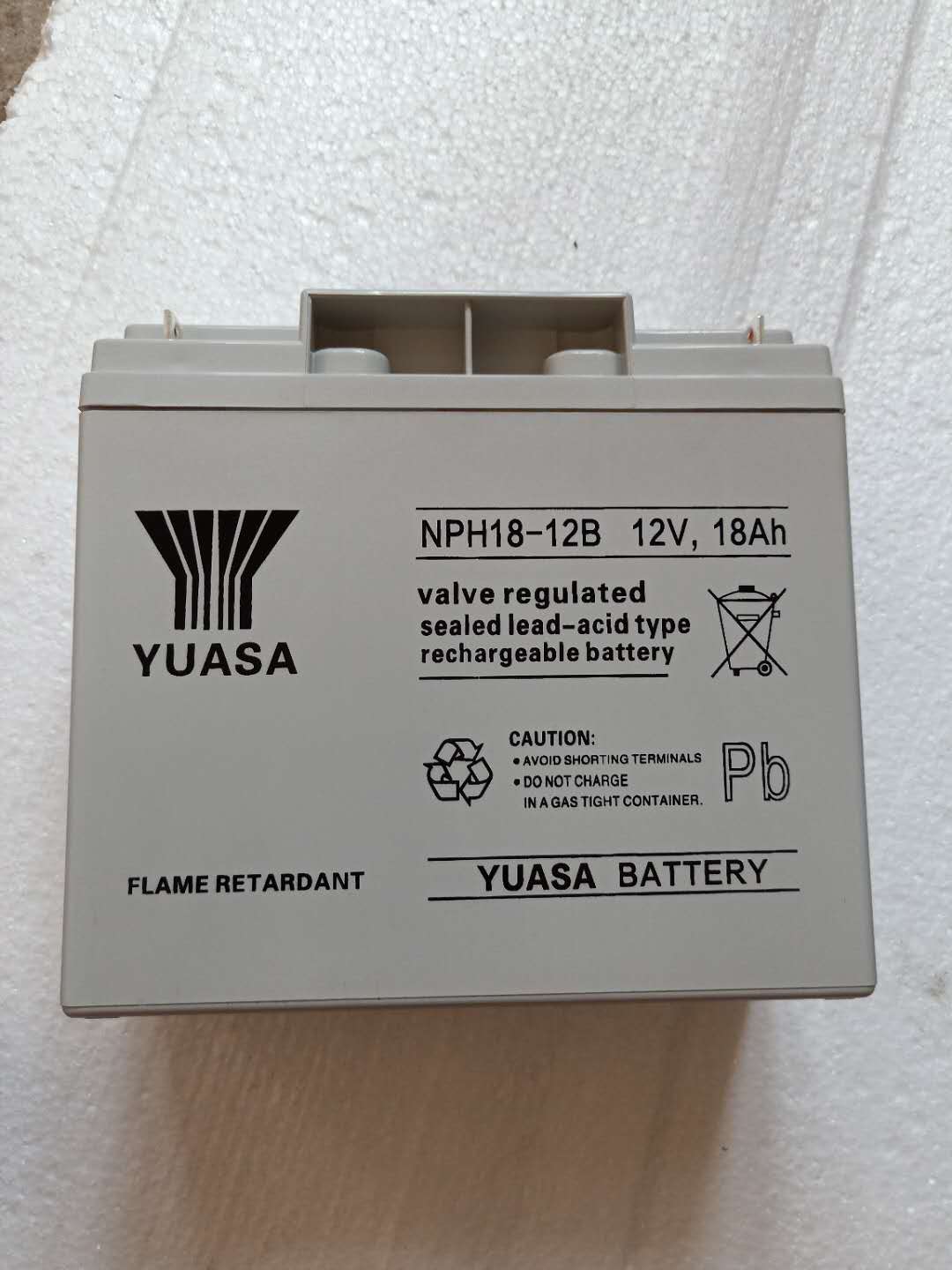 YUASA汤浅蓄电池NPH18-12B 12V18AH 电梯系统内置电瓶原厂