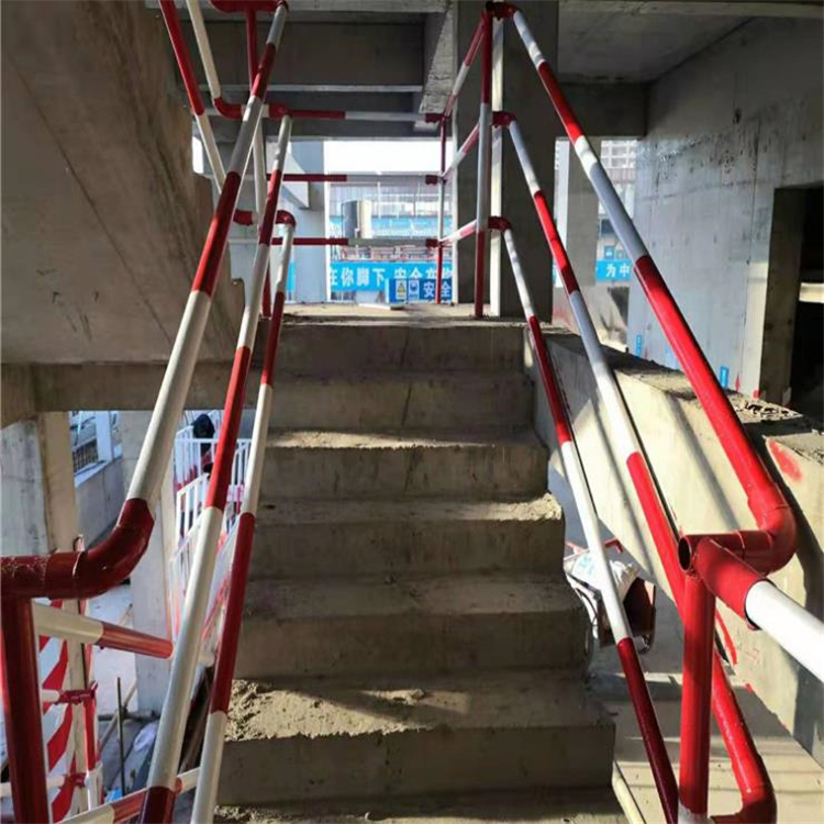 建筑工地钢管楼梯扶手，楼梯立柱 48钢管配件
