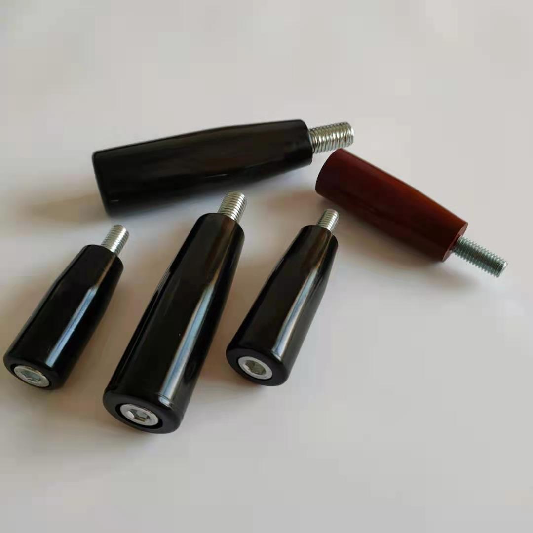 穿心转动锁紧手柄 黑色胶木手柄 转动手柄