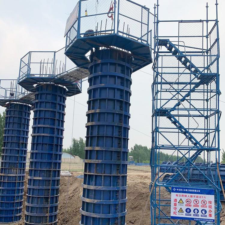 永邦   四川  桥梁施工盖梁平台    建筑施工爬梯连接墩柱平台   桥墩矩形作业平台