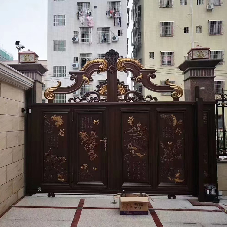 潍坊铝艺小门    铝艺门  铝合金大门安装