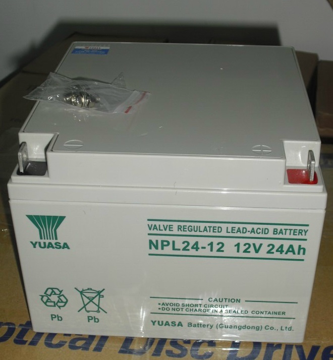 YUASA汤浅蓄电池NPL24-12 12V24AH免维护 长寿命阀控密封式铅酸电瓶