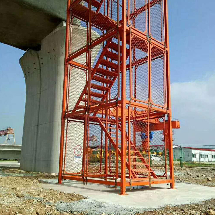 建筑施工笼梯 现货出售 挂网式梯笼 施工用组合式梯笼 按需定制