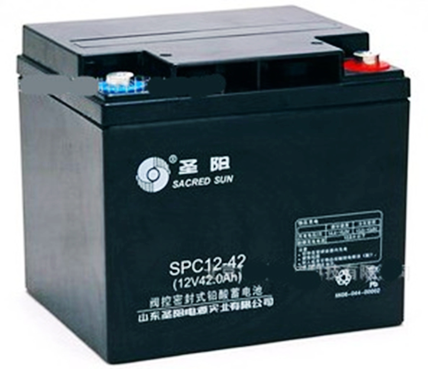 圣阳蓄电池SP12-42免维护12V42AH UPS/EPS直流屏电源后备机房储能控制系统航空专用