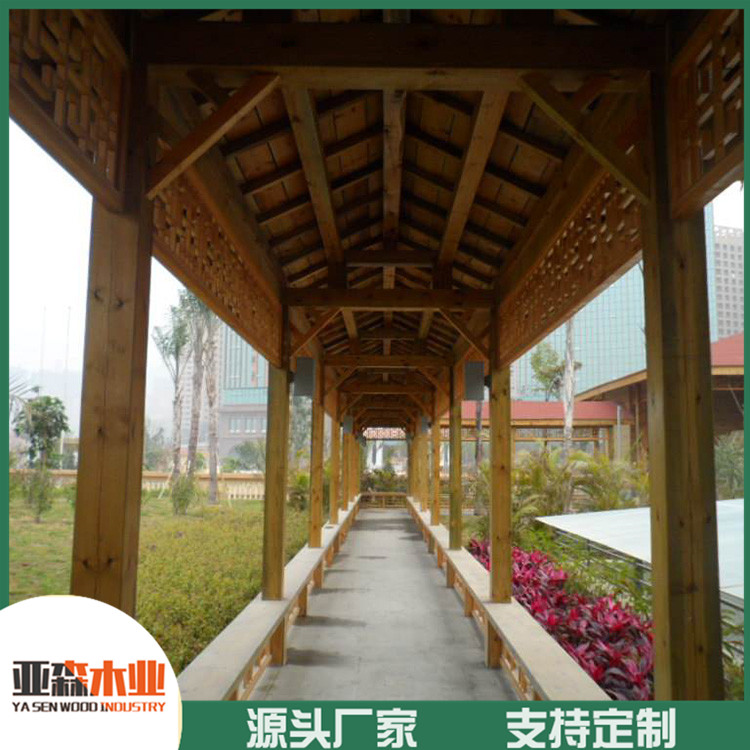 庭院防腐木长廊 防腐木长廊 款式多样