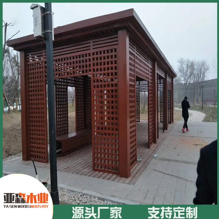 河道防腐木长廊 防腐木长廊设计 量大从优