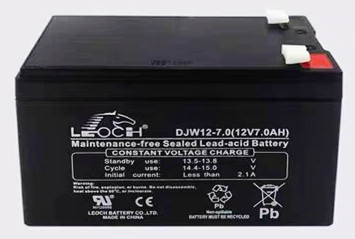 理士蓄电池12V7AH LEOCH/DJW12-7.0UPS电源消防电梯卷帘门童车 应急照明 计算机