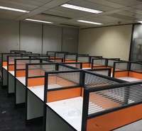 安全有保障  职员办公桌椅组合4/6/8人员工工位隔断卡座屏风现代简约