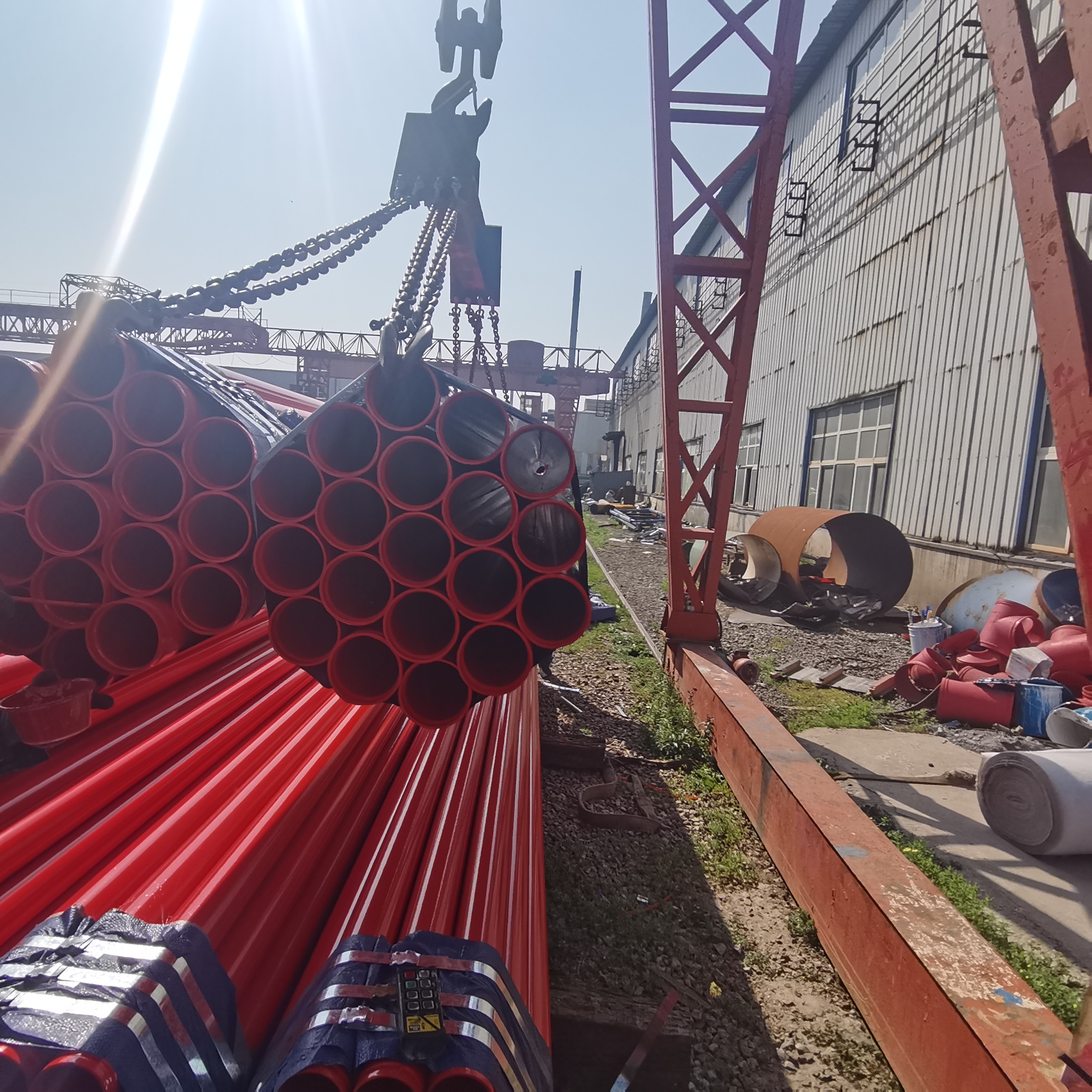 洋涌生产 加工给排水涂塑复合钢管 循环水系统高层建筑供排水用涂塑钢管 实体工厂