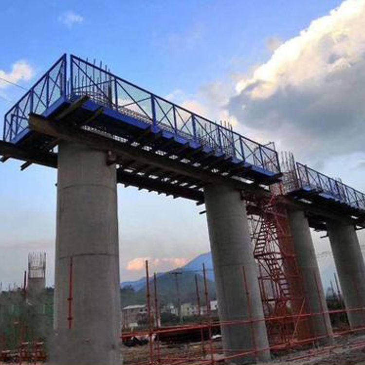 永邦供应   四川  建筑施工墩柱盖梁平台   桥墩矩形作业平台   高铁建筑施工盖梁平台