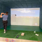 室内高尔夫模拟器设备高清超大屏幕布供应
