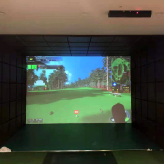 杭州模拟高尔夫系统高清画质1920px幕布上门安装