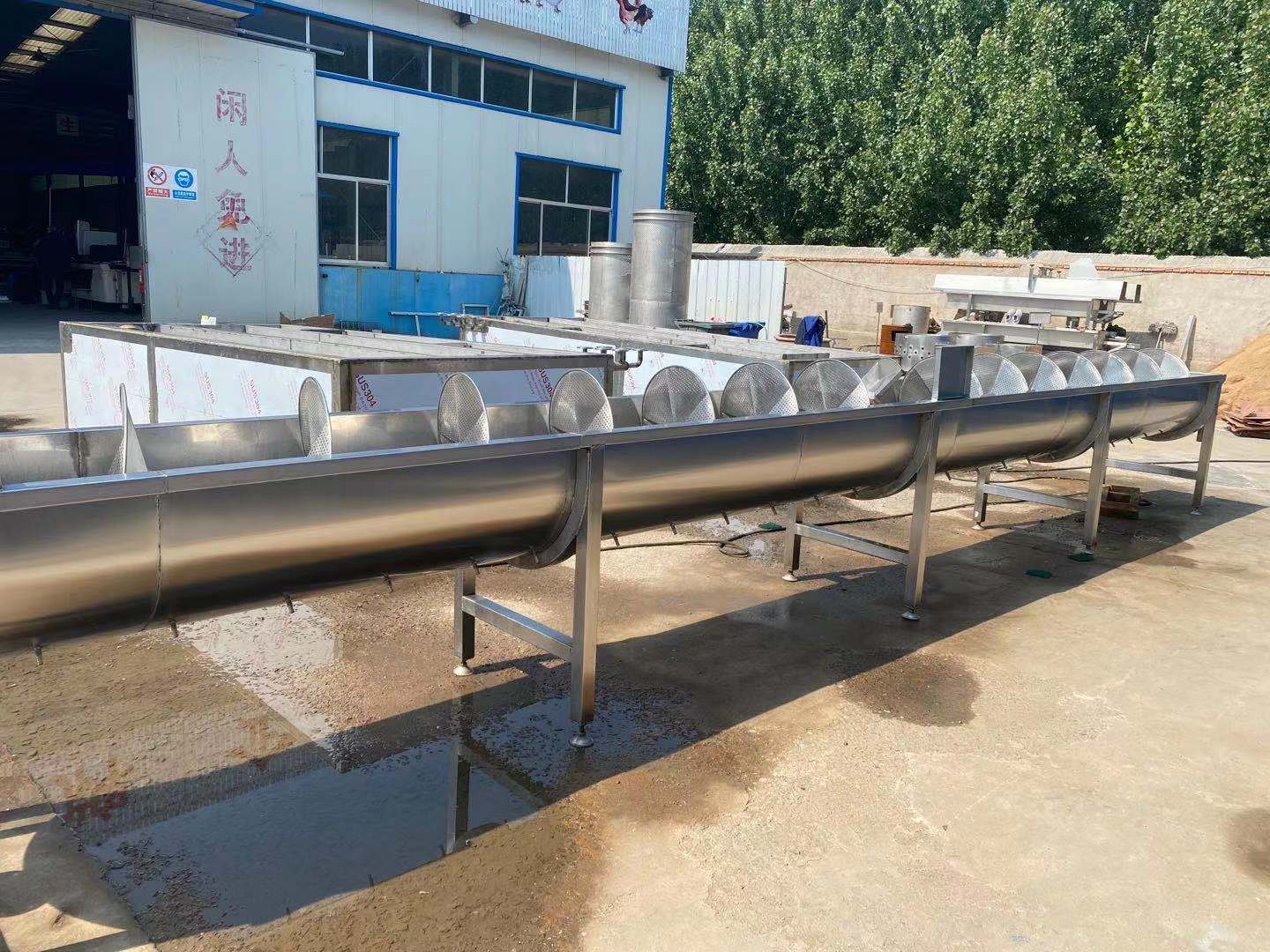 潍坊头颈预冷机  家禽流水线 鸡爪预冷机