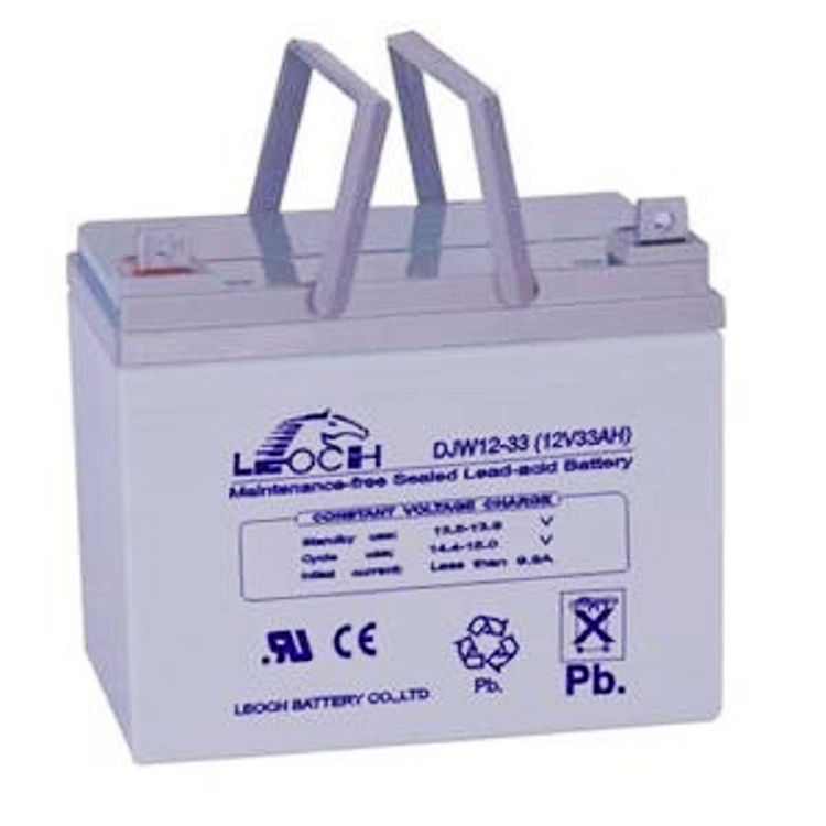 LEOCH理士铅酸蓄电池12V33AH DJW12-33机房UPS电源/电梯/监控 消防控制器 门禁