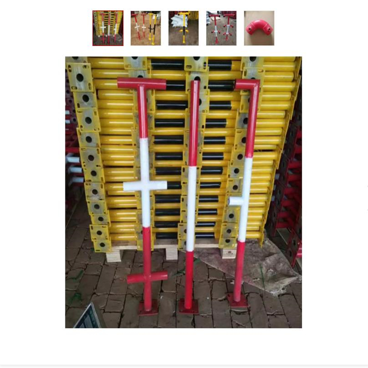 楼梯临时防护立杆  建筑楼梯扶手 钢管防护栏立杆 异型定做