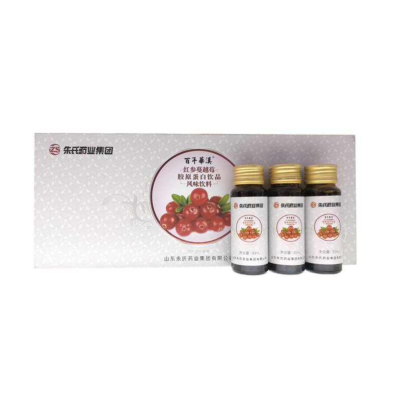 百年华汉红参蔓越莓胶原蛋白饮料贴牌代加工