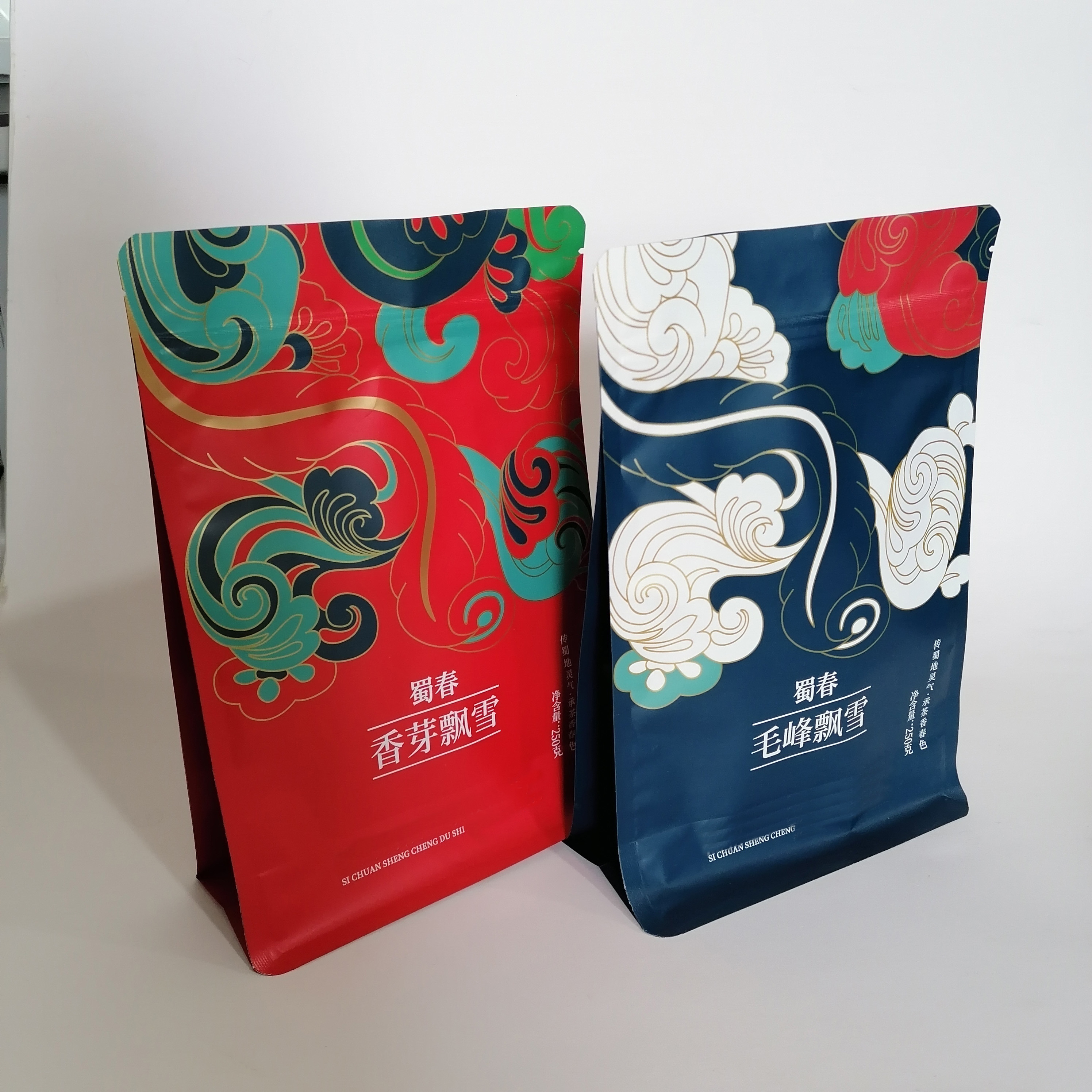 茶叶八边封站立包装袋  毛尖绿茶花茶包装袋  各类茶叶包装袋生产定制厂家