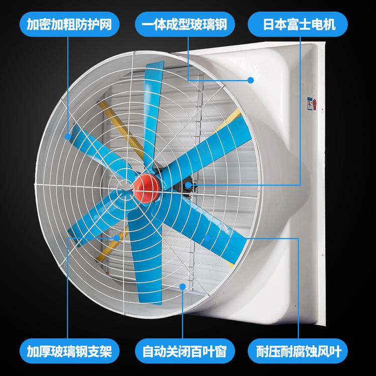 福建欧镨斯厂家出售 品质好厂房车间降温 排气扇畜牧风机 玻璃钢负压风机 1260型