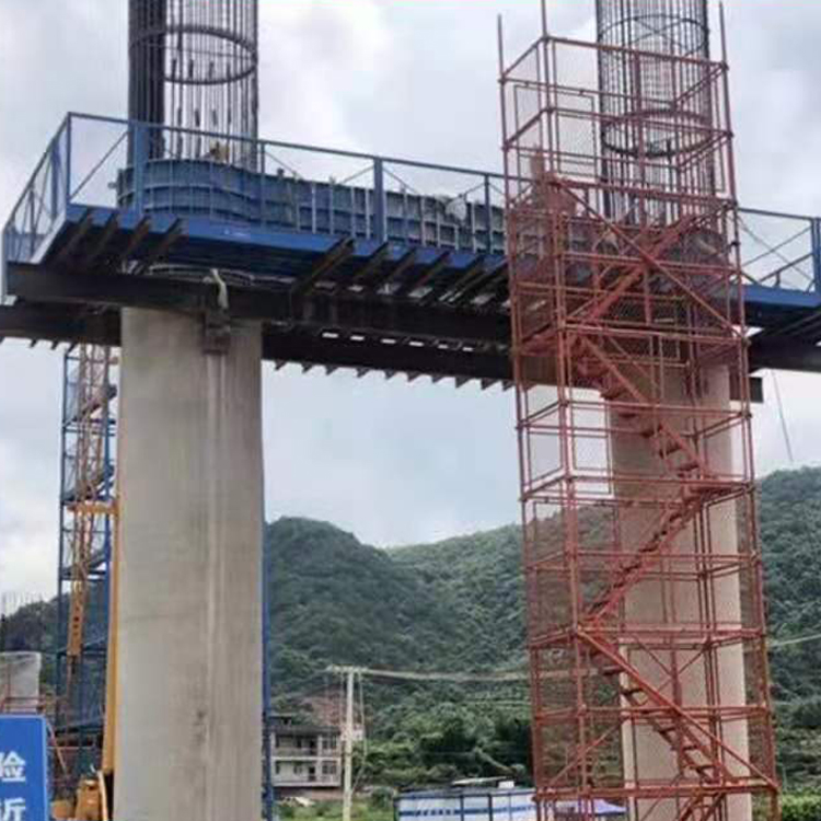 永邦销售   安徽  高铁施工工地盖梁平台   建筑用圆形墩柱盖梁平台   墩柱安全平台