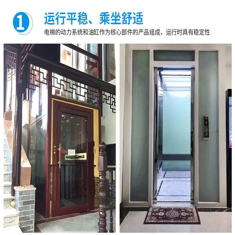 小型别墅电梯_三层观光阁楼电梯安装