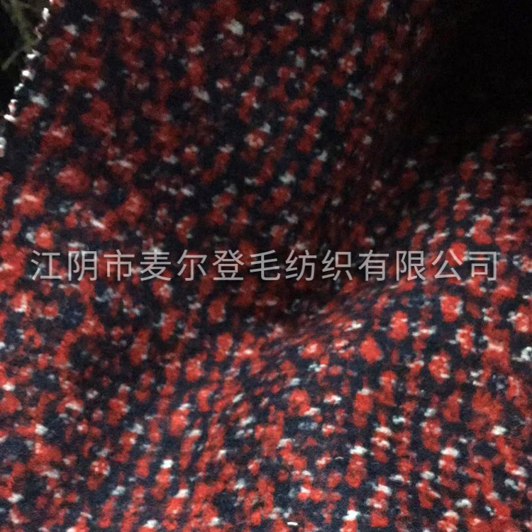 现货供应 全羊毛粗纺斜纹呢大衣面料 风衣大衣连衣裙粗纺人字格毛呢面料