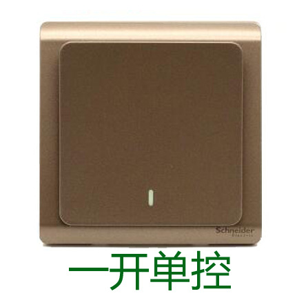 优惠促销施耐德格调金轻逸一开单控开关