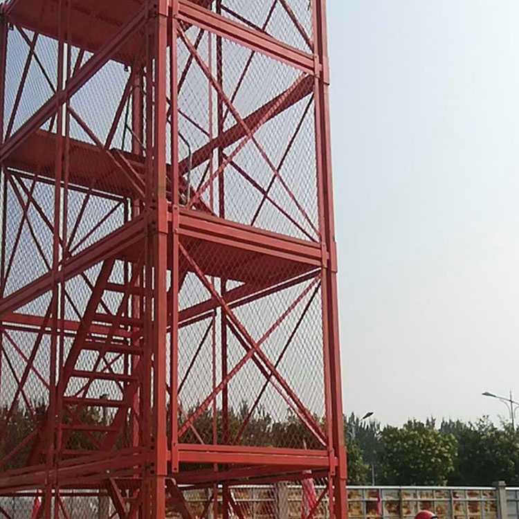 高铁桥墩施工爬梯 组合框架式安全梯笼 墩柱式安全梯笼 规格多样