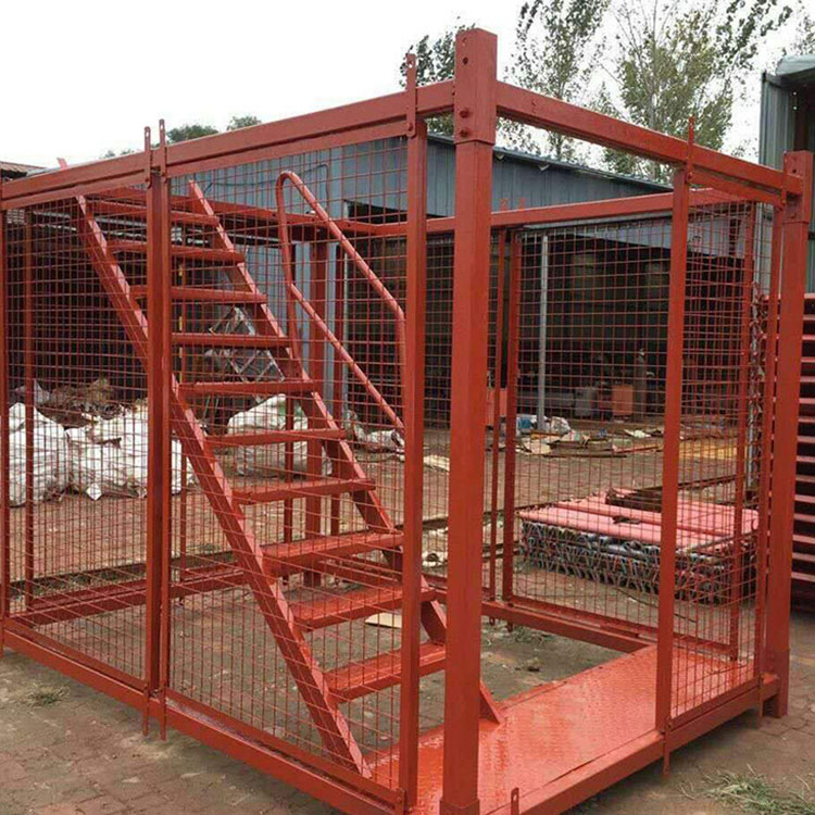 安全防护梯笼 建筑用挂网式梯笼 工地用Z字型梯笼 质量放心