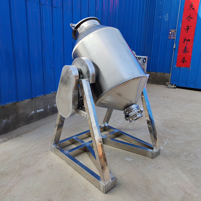 香料鼓式搅拌机密封严实不漏粉搅拌机小型医药粉剂搅拌机直销不锈钢鼓式搅拌机