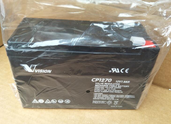 VISION威神蓄电池CP1270 12V7.0Ah 童车喷雾器UPS电源电梯消防/监控/玩具车