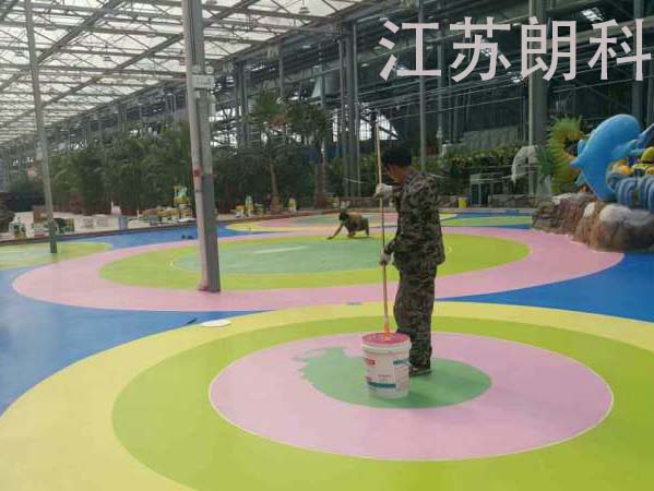 江苏朗科厂家供应体育场停车场游乐场聚脲防水耐磨地坪涂料