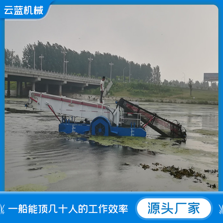 湖北水葫芦打捞船水草粉碎船 水葫芦水花生水浮莲粉碎船价格 