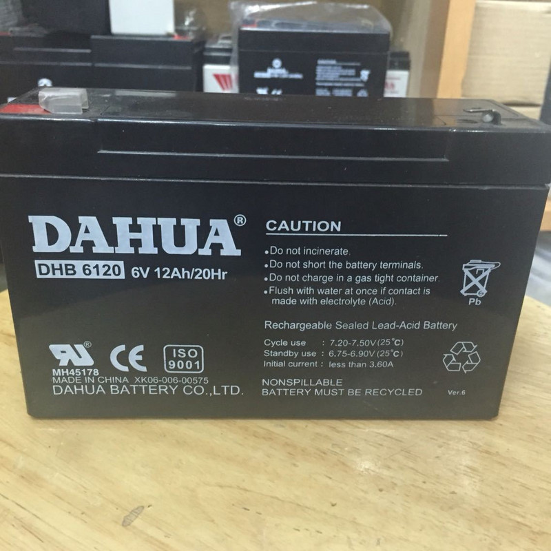 DAHUA大华蓄电池DHB6120 6V12Ah 消防 电子设备UPS电梯门禁 电子秤