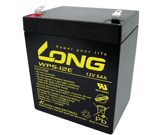 LONG广隆蓄电池WP5-12E 12V5AH 电子设备/医疗设备/船舶设备用蓄电池