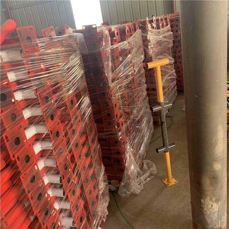 定型化楼梯扶手栏杆 黄黑色钢管临边立柱 建筑楼梯扶手 厂家直销